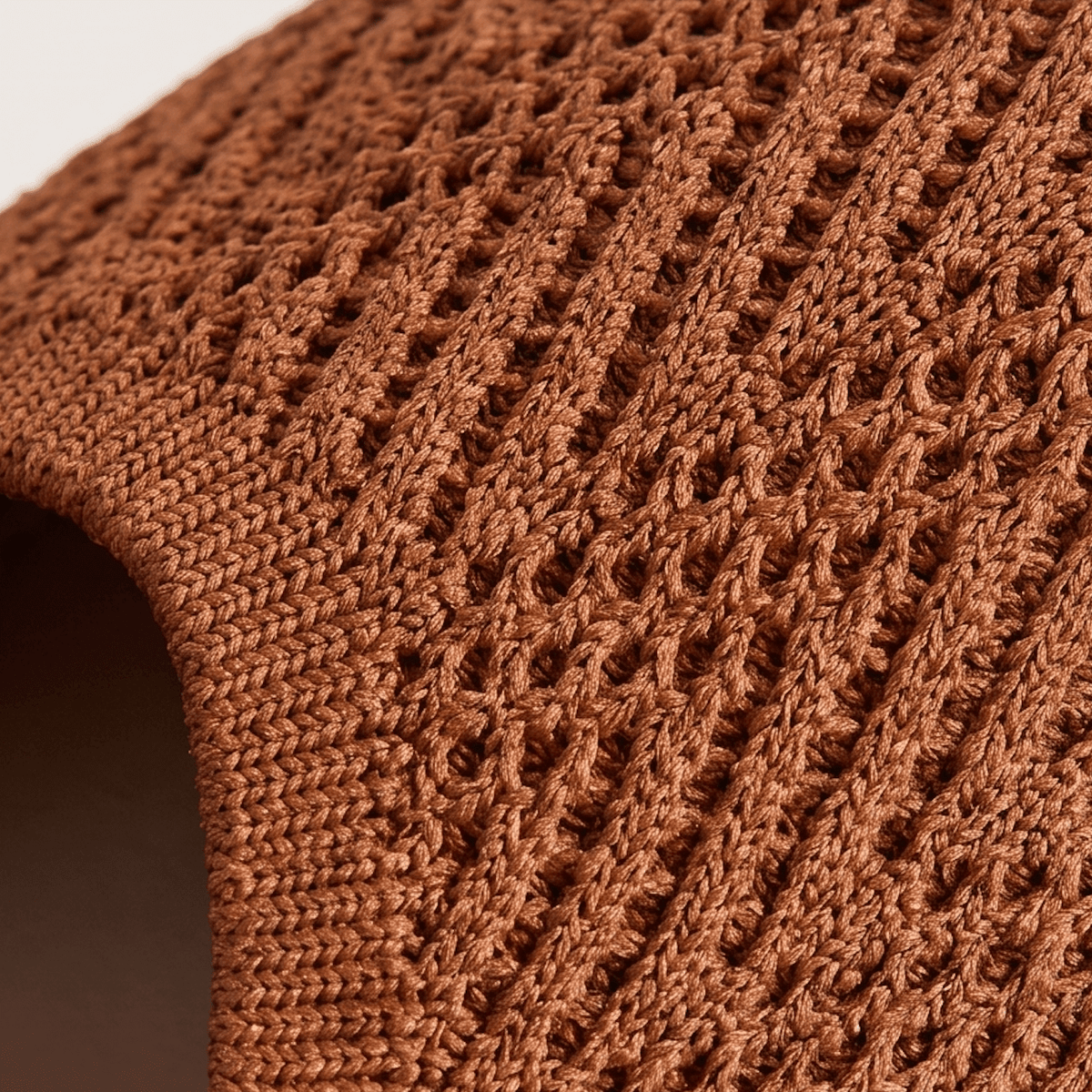 ALBA Cognac — Brown Knit Slingback Flats