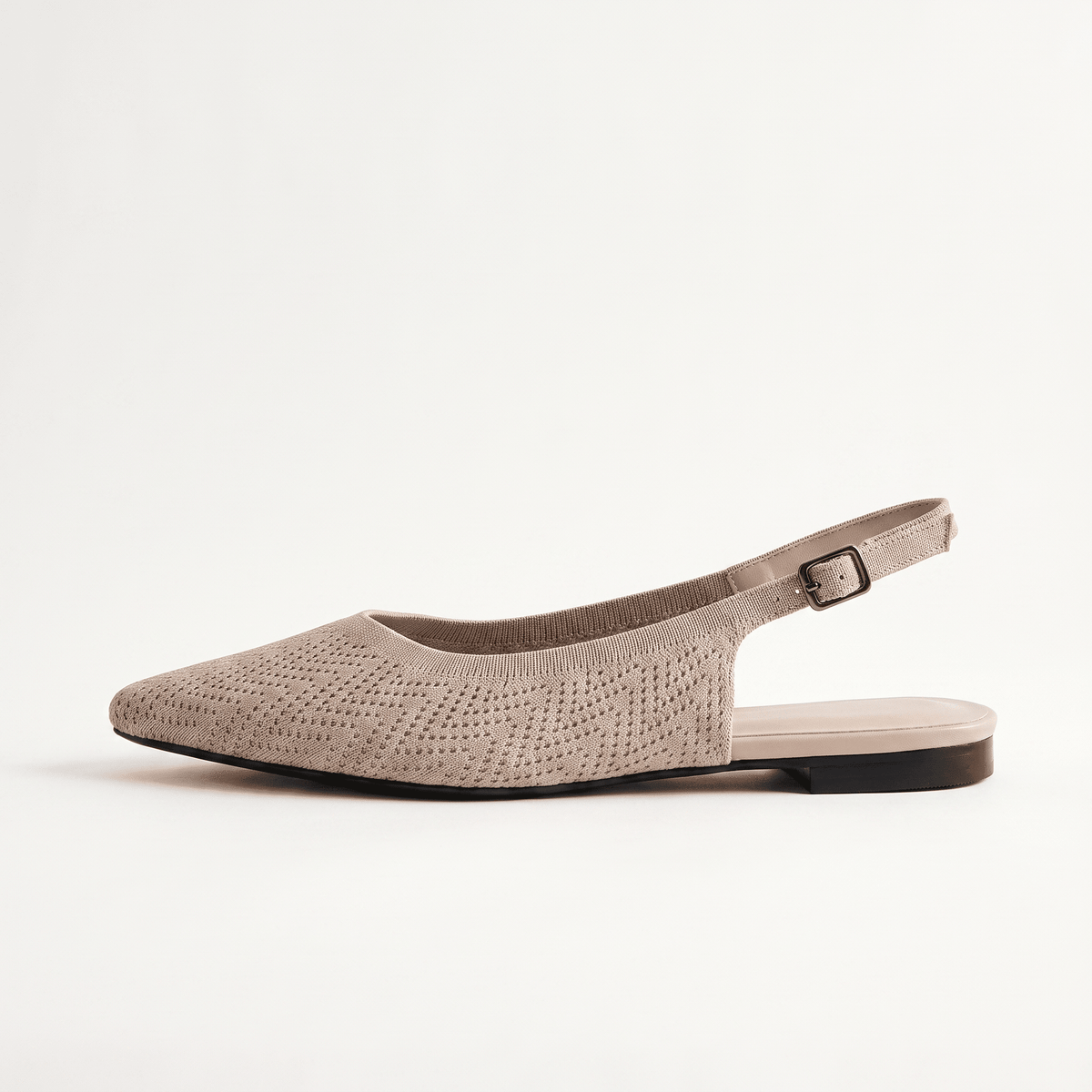 ALBA Dune — Neutral Knit Slingback Flats
