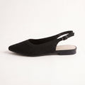 ALBA Minuit — Black Knit Slingback Flats